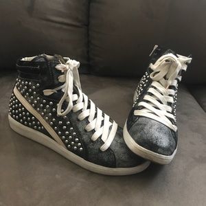 Dolce Vita Grey Studded High Top Sneakers